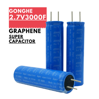 Pin siêu tụ điện Graphene 2.7V 3000F 18650 để thu năng lượng mặt trời tốc độ cao