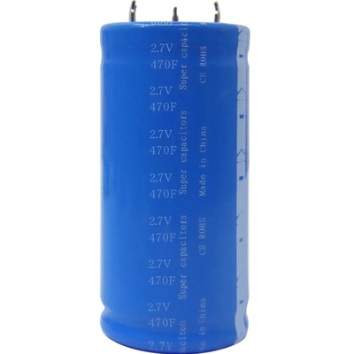 Tụ siêu nhỏ âm lượng nhỏ 2.7V 470F Công suất cao 35x62mm Không dễ phát nổ
