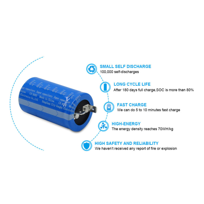Lug 2.7 Volt 500 Farad Thay Pin Siêu Tụ Điện Xuyên Lỗ