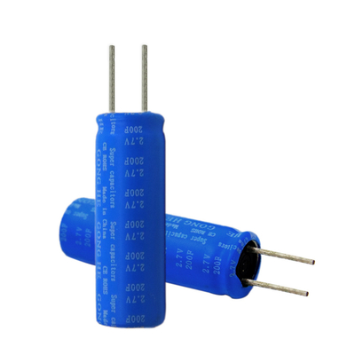 Không có vụ nổ Pin siêu tụ điện thực tế 2.7V 200F 10x30mm