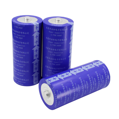 60x136mm Siêu tụ điện Pin 2.7V 3000F Không có cháy nổ Thực tế