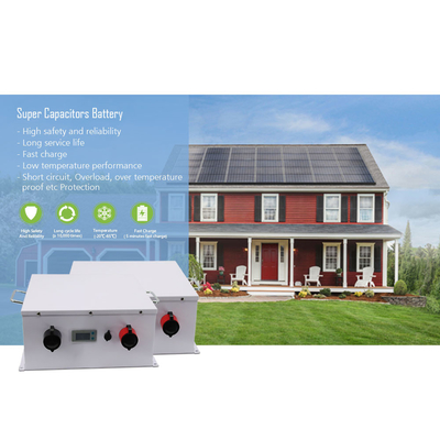 Hệ thống năng lượng mặt trời DC Tụ điện Ngân hàng điện 48V 2100WH Màu bạc bền